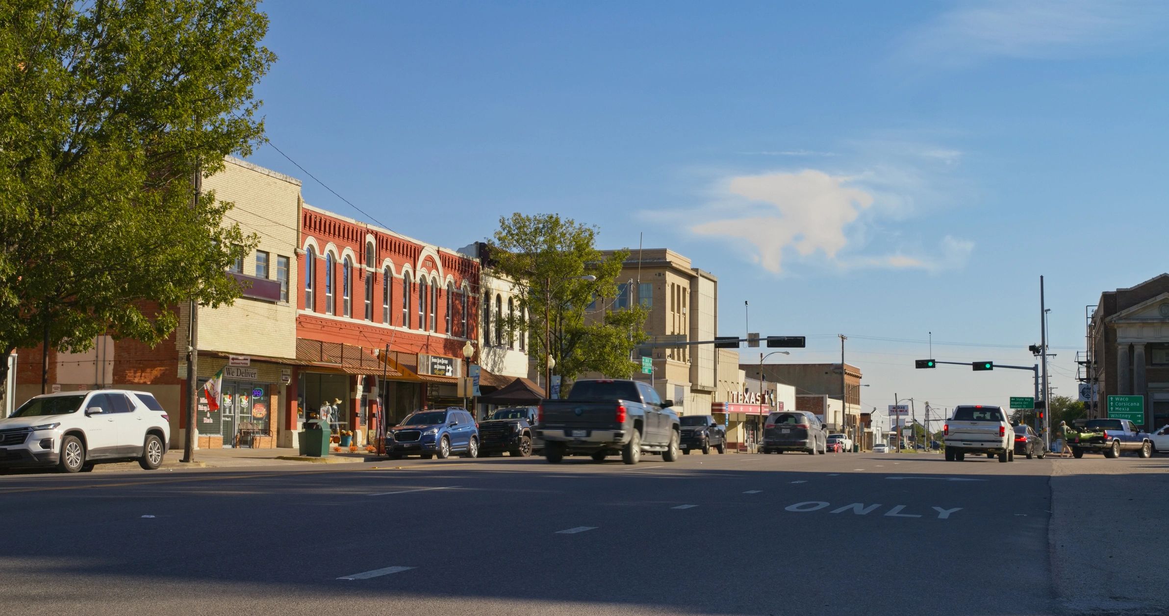 Downtown commercial building streetscape